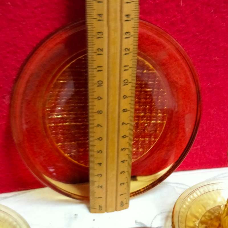6 Amber glass Cups+saucers small* hook handle Turkish style LOOK At All My BUY NOW ltems NO WAITING