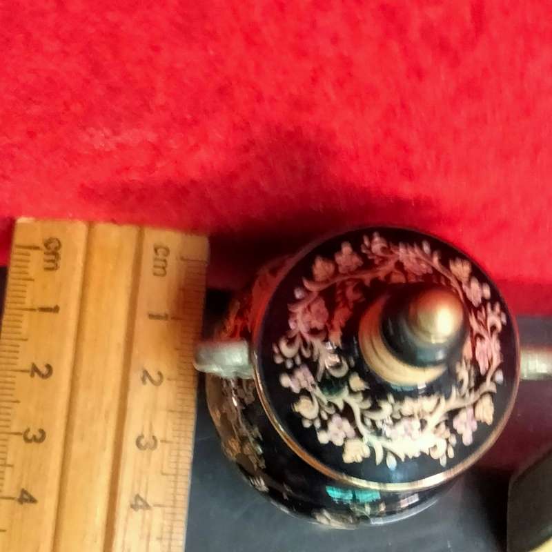 PERFUME Bottle Urn Greek Pottery hand madeDecor Greek Mythology Gods Goddess`s deer flowers 2 scr