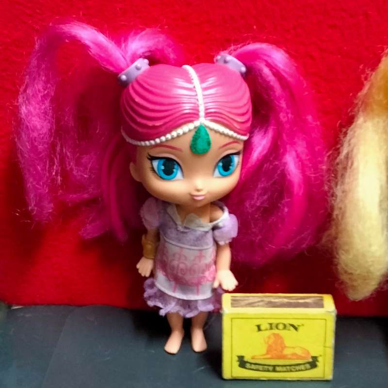 2015 Nickelodeon Shimmer+Shine Genie Dolls+LEAH hair blond Pink blue Hard Plastic Mattel86 episodes