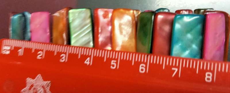 VTG Rainbow ABALONE Mother O Pearl Dyed Stretch Bracelet LOOK At My BUY NOW items NO WAITING