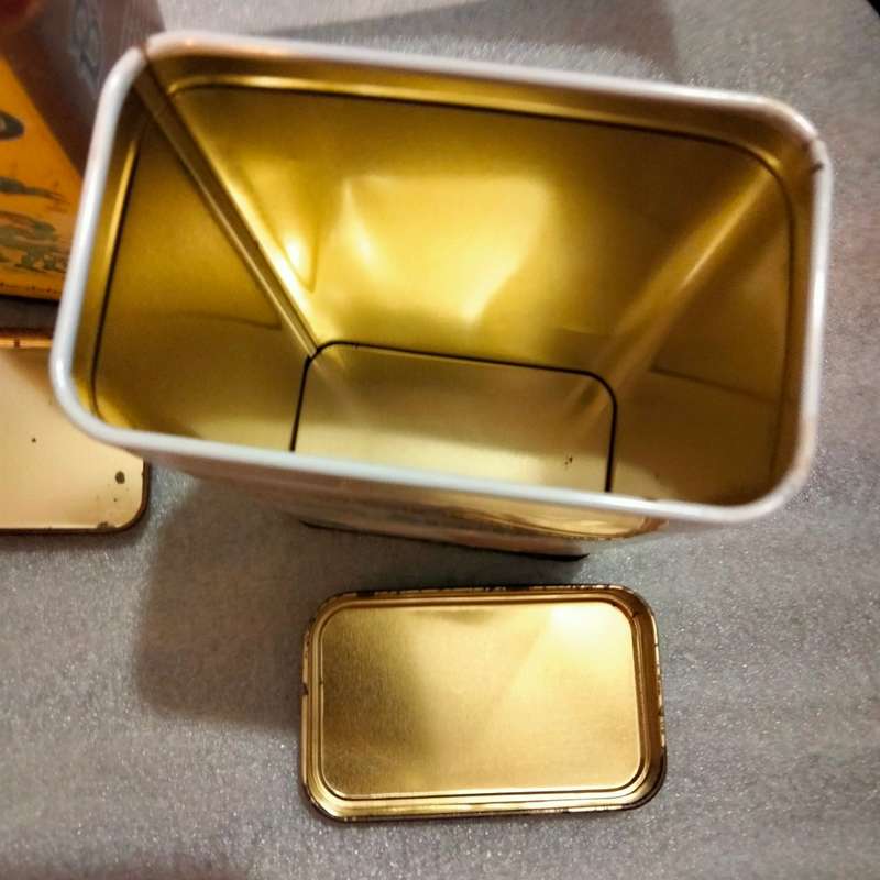 3 TINS -Colemans mustard tin -HazerBaba Turkish green apple Tea - Bisto all one bid