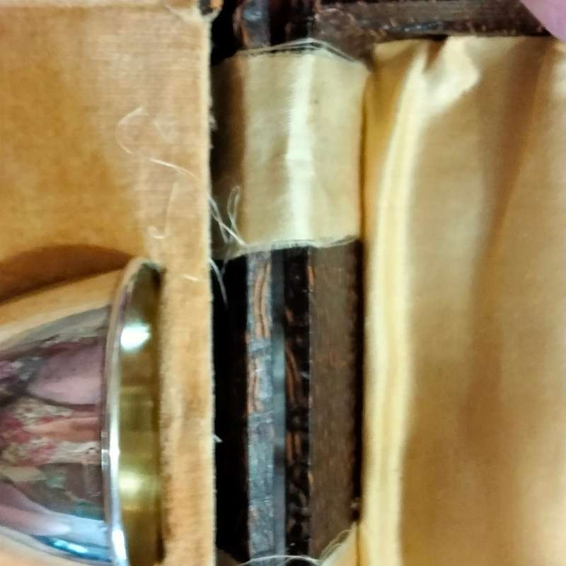VTG Boxed set CHRISTENING gift Egg Cup Serviette Ring Tea Spoon EPNS LOOK At My BUY NOW NO WAITING