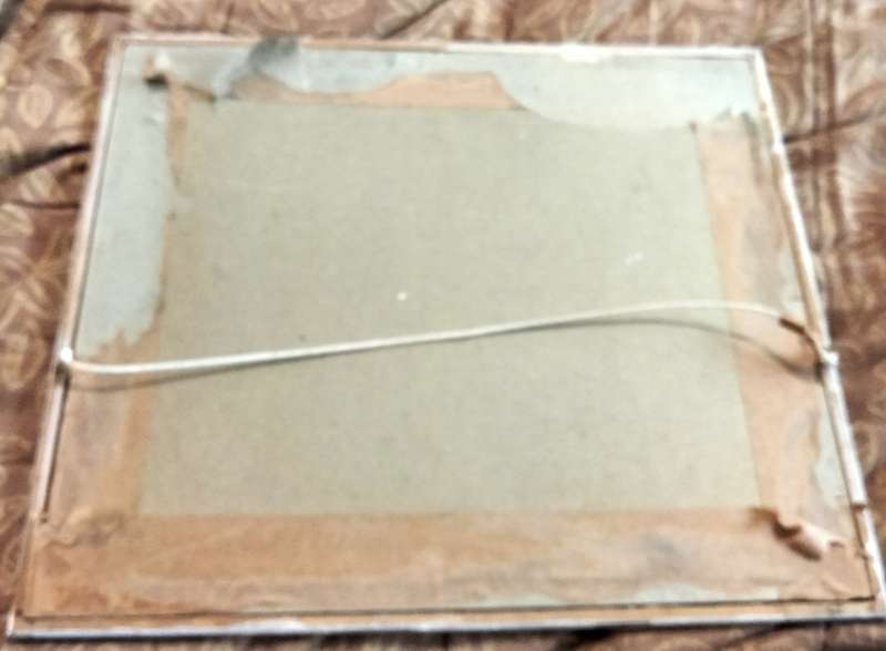 Art*Beach+Deck Chairs*2 cards*OldFrame glass+Cord Need TLC from Milkwood Collection 2004 John Wilson