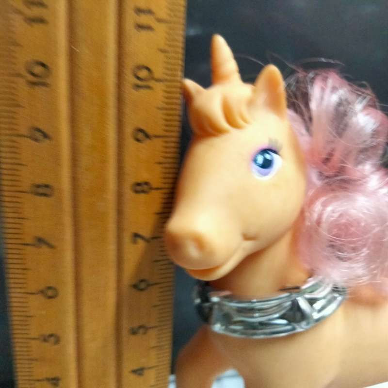 toys Pink clover Unicorn pony Chap Mei  brushable pink hair silver collar
