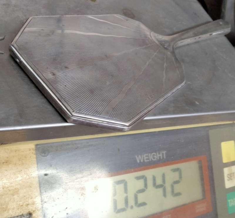 STERLING SILVER 1931 Birmingham Art Deco hand MIRROR Sunburst design*weight 242gram