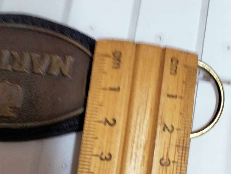 Keyring -  Martel - metal on leather- synthetic