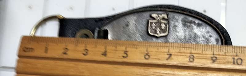 Keyring -  Martel - metal on leather- synthetic