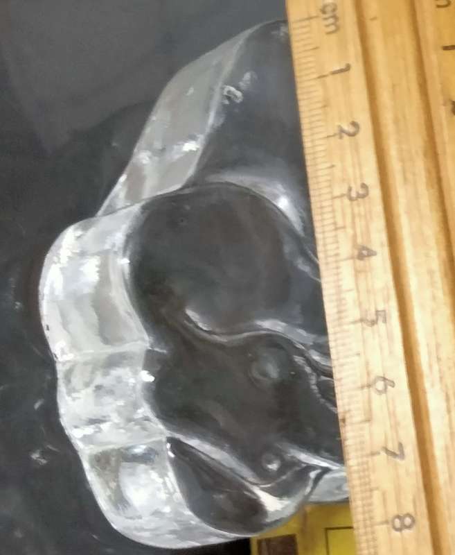 Paperweight  Glass clear ELEPHANT