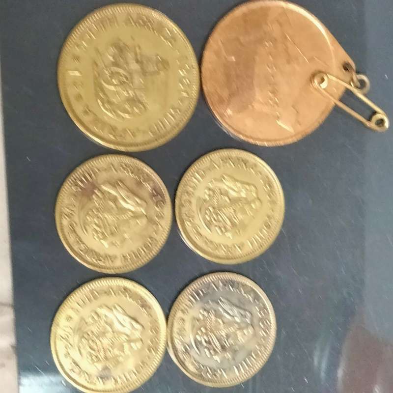 Souvenir Events Medal 31.5.1961 Formation of the Republic S.A. Bronze plate+60sCoins1/2 cents