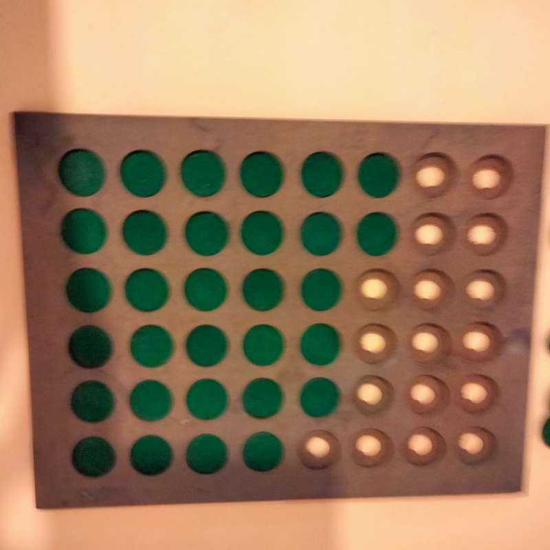 Coin Storage tray has 48 routed holes has round pieces of green field in *NOTE NOT included Coins*