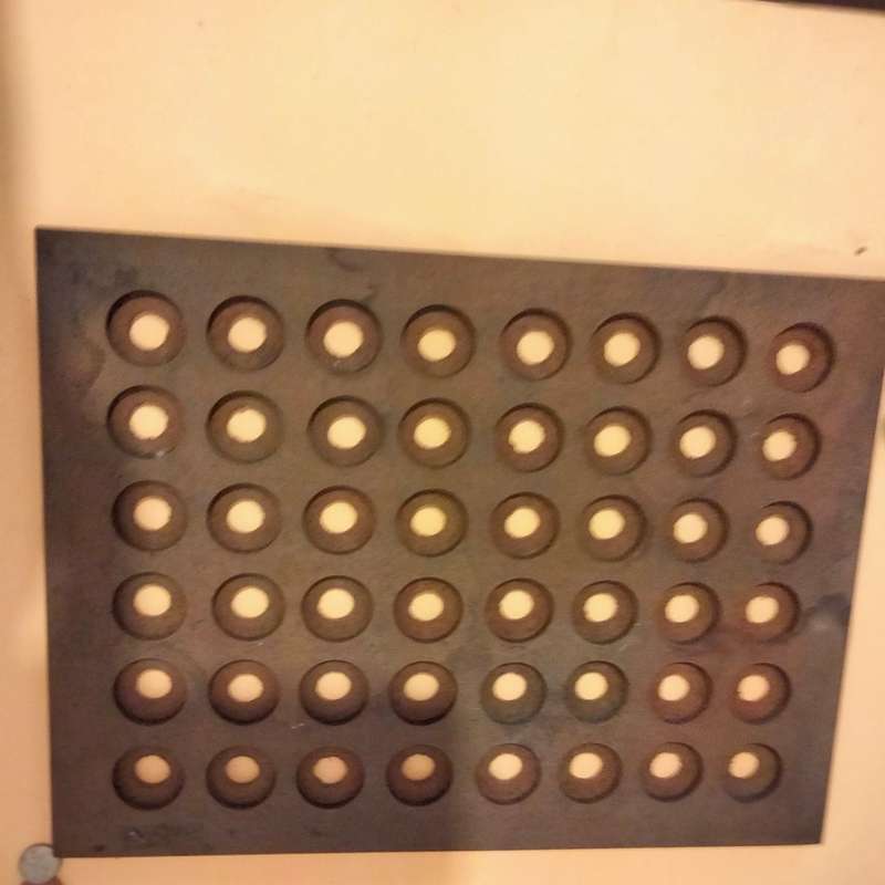 Coin Storage tray has 48 routed holes has round pieces of green field in *NOTE NOT included Coins*