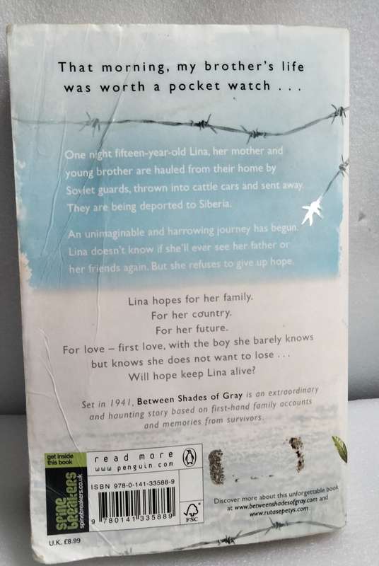 Book Between Shades of Grey - Author Ruta Sepetys published 2011 pre owned