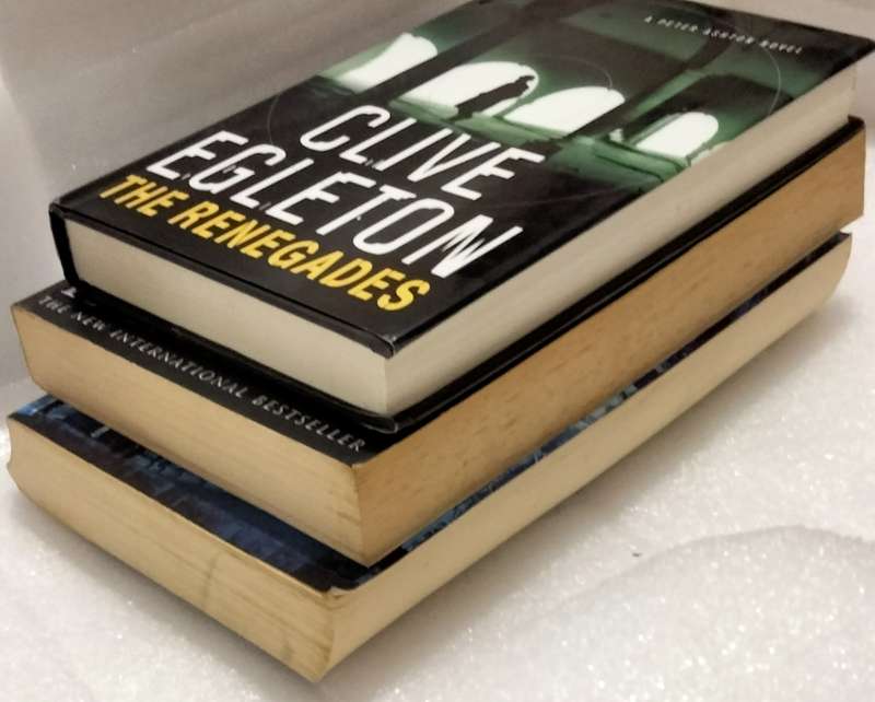 3 Books Sydney Sheldon-The Sky is Falling Martin Baker Meltdown Clive Egerton Renegade pre-owned