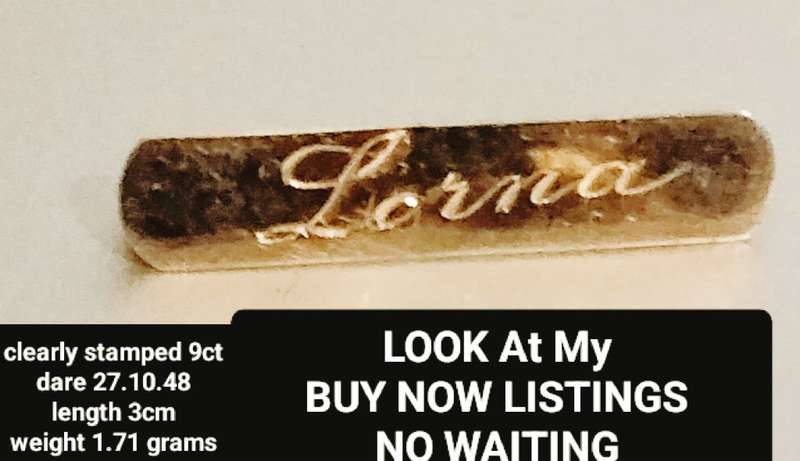 9 CT GOLD-LORNA Dated 27.10.48? BROOCH LOOK at My BUY NOW LISTINGS NO WAITING
