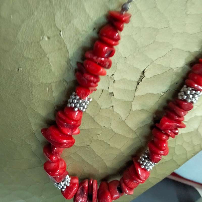 Necklace Jasper semi precious gem Stones+silver tone chain Look at my Buy Now listings No Waiting