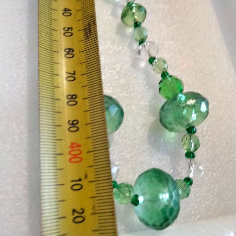 1 NECKLACE Vintage Italian glass faceted beads+3 large acrylic - look at my Buy Now - No Waiting