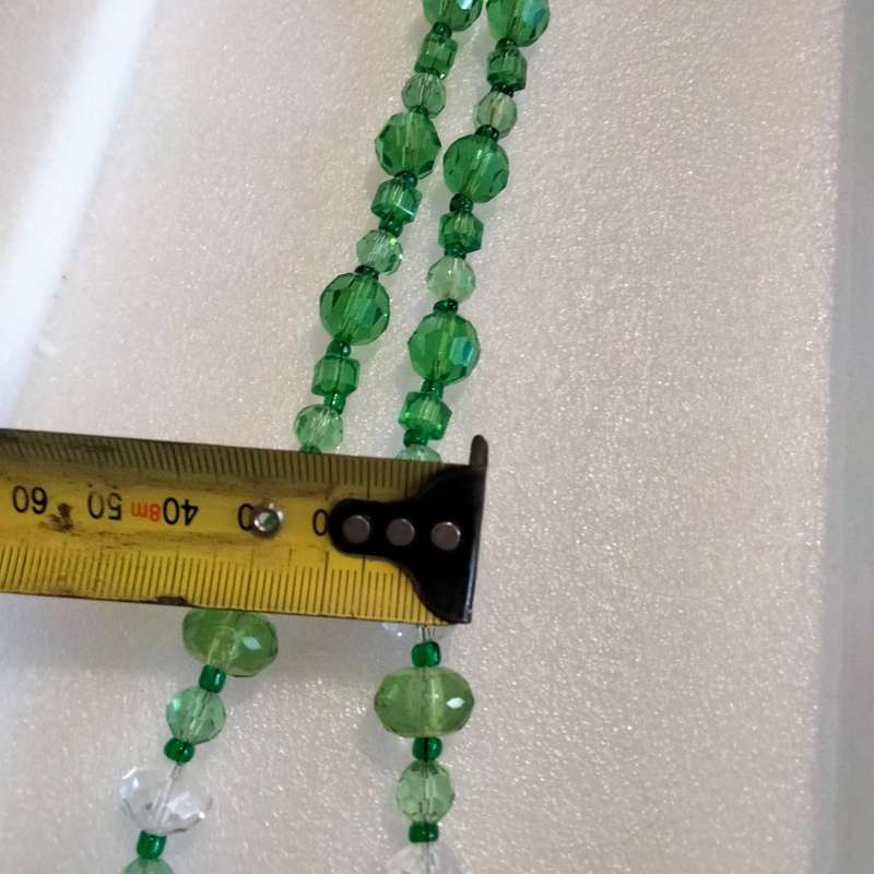 1 NECKLACE Vintage Italian glass faceted beads+3 large acrylic - look at my Buy Now - No Waiting