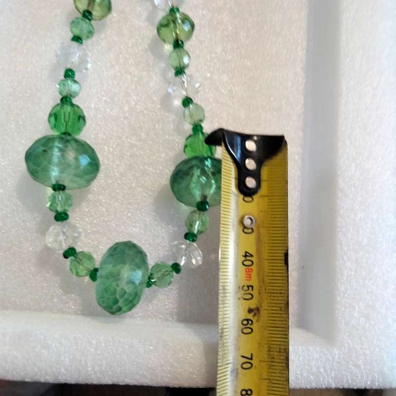 1 NECKLACE Vintage Italian glass faceted beads+3 large acrylic - look at my Buy Now - No Waiting