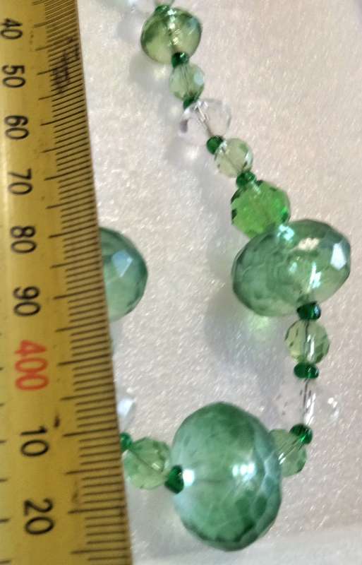 1 NECKLACE Vintage Italian glass faceted beads+3 large acrylic - look at my Buy Now - No Waiting