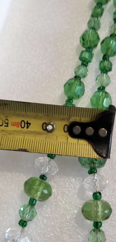 1 NECKLACE Vintage Italian glass faceted beads+3 large acrylic - look at my Buy Now - No Waiting