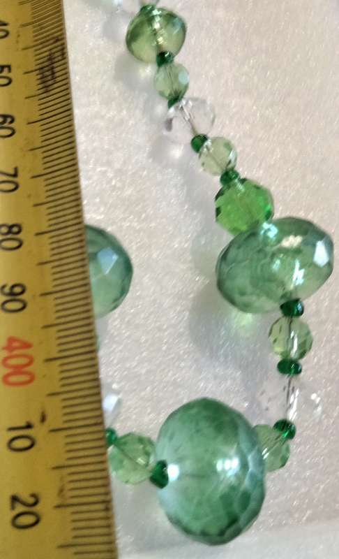1 NECKLACE Vintage Italian glass faceted beads+3 large acrylic - look at my Buy Now - No Waiting