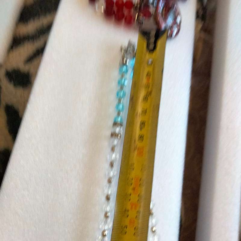 NECKLACE-Vintage Italian glass beads blue+clear mix shapes size spacers look at my Buy Now listings