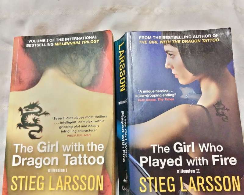Book  Stieg Larsson - The Girl with the Dragon TATTOO+The Girl who Played with Fire pre owned soft c