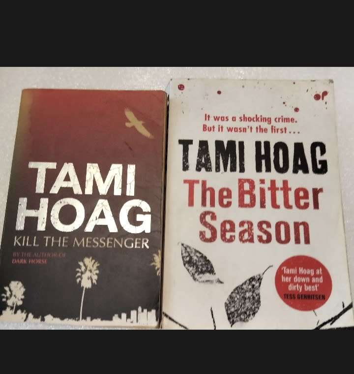 2 Books Author TAMI HOAG Kill the messenger+ The bitter season Soft cover Pre-owned