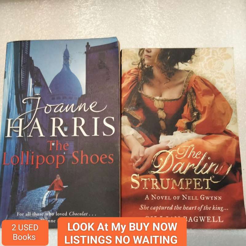 2 Books Author Joanne Harris Lollipop Shoes + Gillian Bagwell DARLING STRUMPET  Soft cover Pre-owned