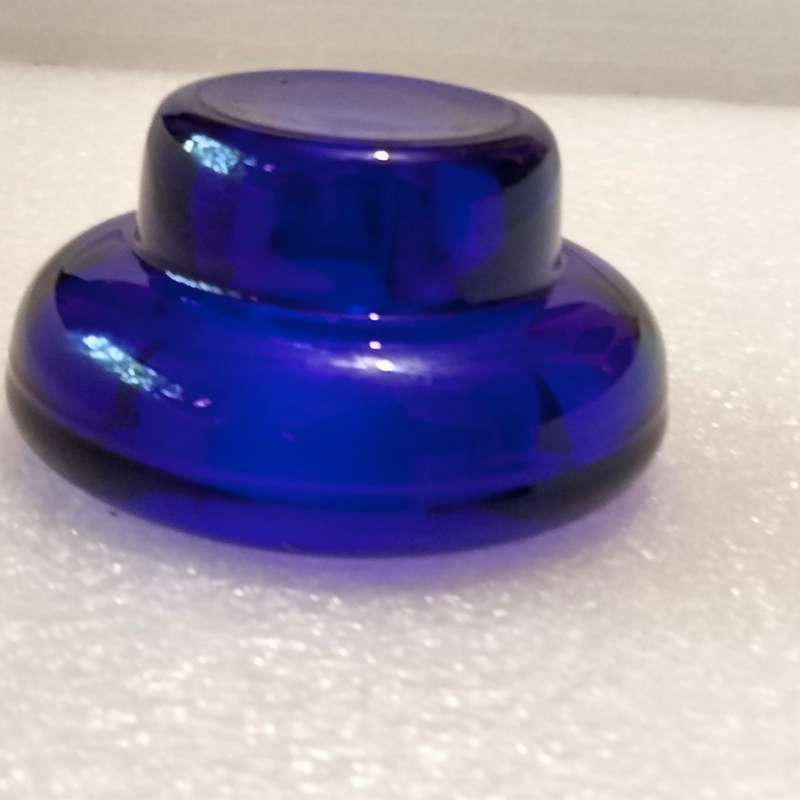1 Cobolt glass Candle holder Small Vovite Tea Light or Taper-Thick sturdy 184gr this must be Swedish