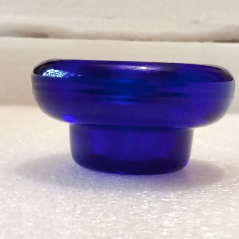 1 Cobolt glass Candle holder Small Vovite Tea Light or Taper-Thick sturdy 184gr this must be Swedish