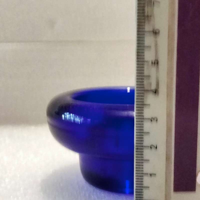 1 Cobolt glass Candle holder Small Vovite Tea Light or Taper-Thick sturdy 184gr this must be Swedish