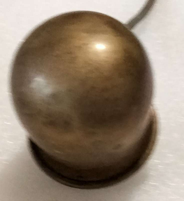 1 brass  RUM dipper long brass  handle oxidation PATINA - on RUM label is copper LOOK At My BUY NOW
