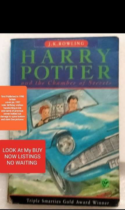 Book and the Chamber of Secrets J K Rowling BOOK  Harry Potter pre owned- Soft cover PB 1998