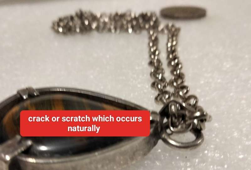 Necklace FASCINATING coffee Tiger eye/Jasper Semi Precious Gem Stones+ belcher chain stainless steel