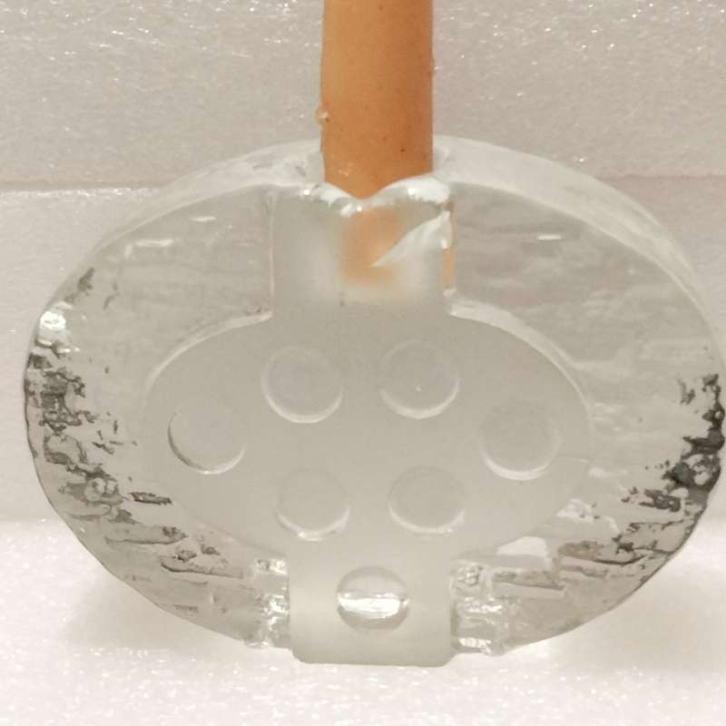 1 Swedish Crystal decorative Bark + climbing wall holes Votive Candle holder   grams