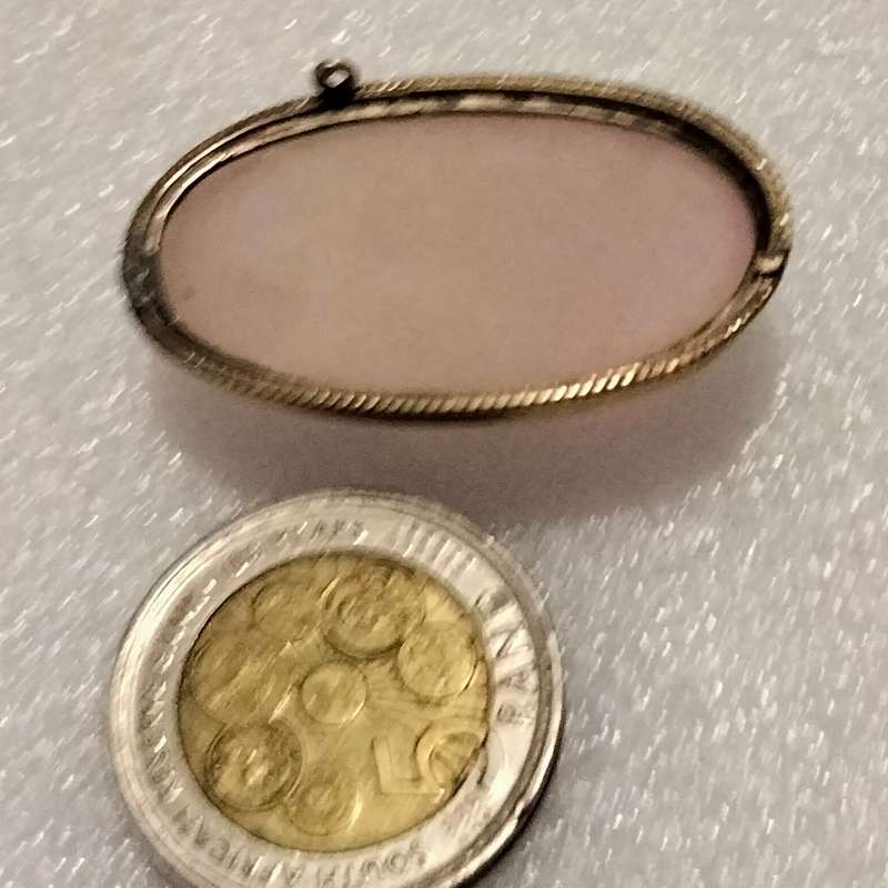 9 CT Gold ROSE QUARTZ gemstone Polished CABOCHON Pendant LARGE -EXCEPTIONAL
