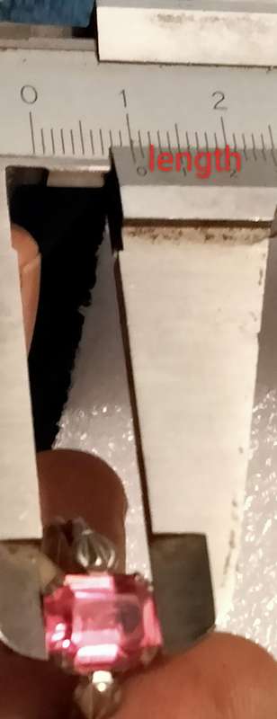 STERLING SILVER Ring stone PINK CUT emerald *Band broken*Box shows ware*LOOK My BUY NOW*NO WAITING