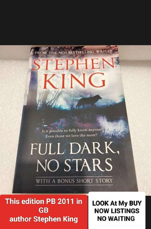 Stephen King Short stories Full Dark No Stars+ bonus story PB 2011+FIRESTART 1989Pre-owned softcover