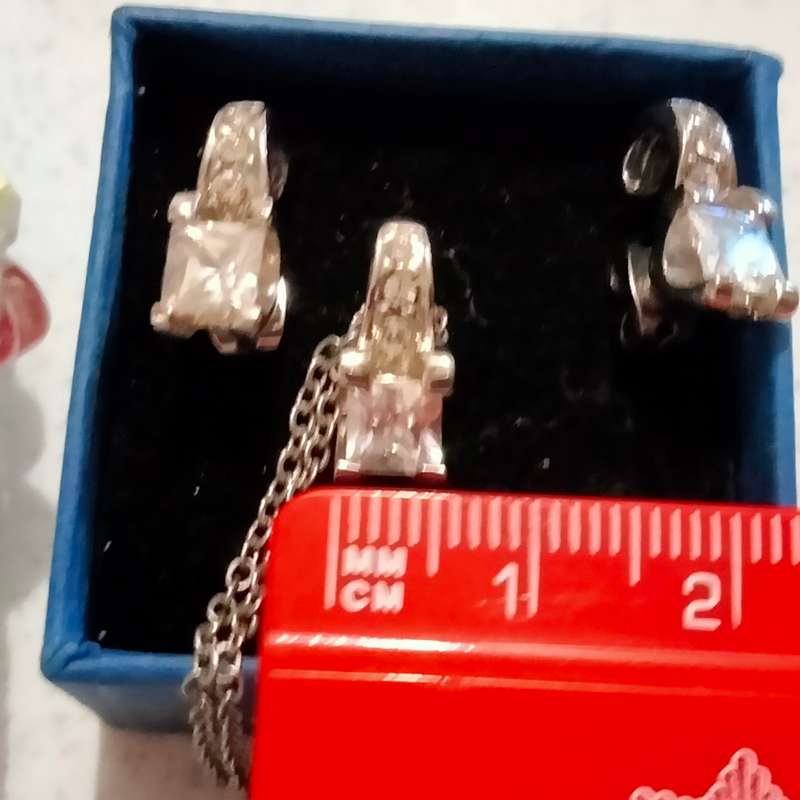 CZ Collection Carl Zucconi Necklace+Earrings Original box-BUY NOW-NO WAITING