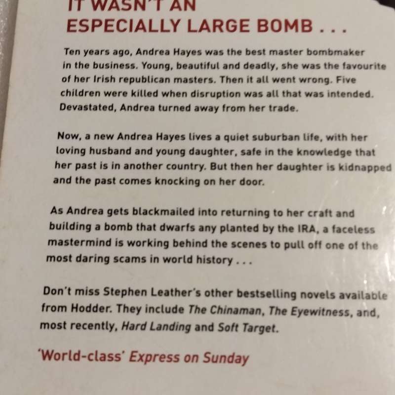 Book USED -Author Stephen Leather - The Bomb Maker this edition PB 2004 softcover