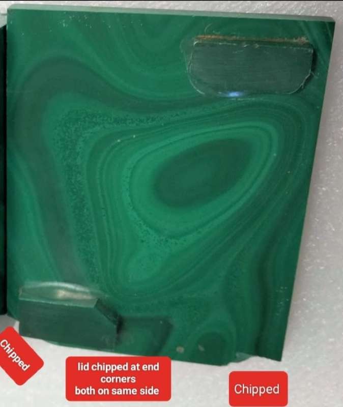 Box Malachite Semi Precious Gem Stone Damage LOOK At My BUY NOW*NO WAITING
