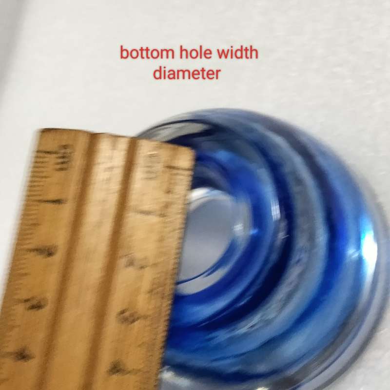 2 Cobolt Glass Candle holder Votive Tea Light double sided Look at my Buy Now listing