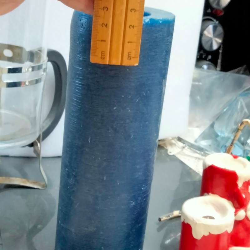 Unusual *Metal +Glass Hurricane Candle holder + Tall candle used *LOOK At MY BUY NOW LISTING