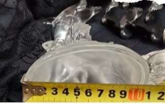 Cristal d' Arques dauphin dolphin CRYSTAL Frosted base+Clear top Look at my Buy Now items No Waiting