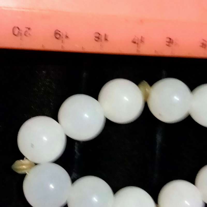 Necklace -Natural WHITE OPAL Cat's eyes SemiPrecious GEM stone cut Polished  stripes like cats eyes