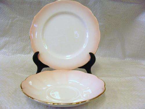 ROYAL ALBERT*SIDE PLATE&SAUCER -BONE CHINA "RAINBOW"
