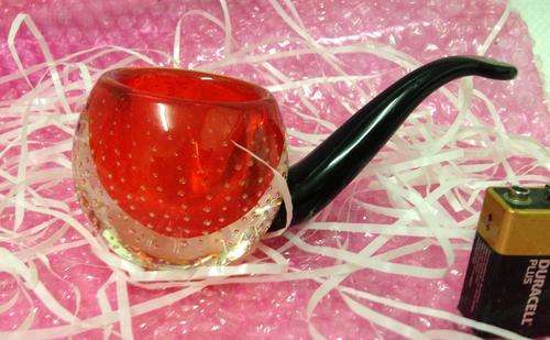 PIPE GLASS CONTROL BUBBLE* ART PIECE *LOOK lots pictures**CHIP