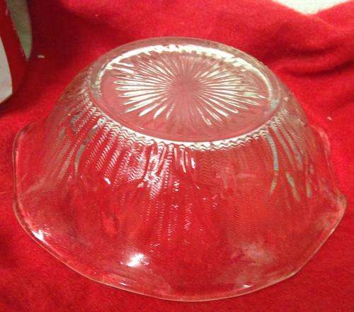 IRIS +HERRINGBONE c1928-1950-GLASS BOWL*PLEASE LOOK at my BUY NOW Close asU BIDon items NO WAITING