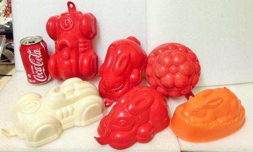 3 x bunny 2 x car 1 x berry "ELVINCO LIVING  KITCHEN-Jelly moulds *